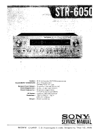 Sony STR-6050 - Service Manual 